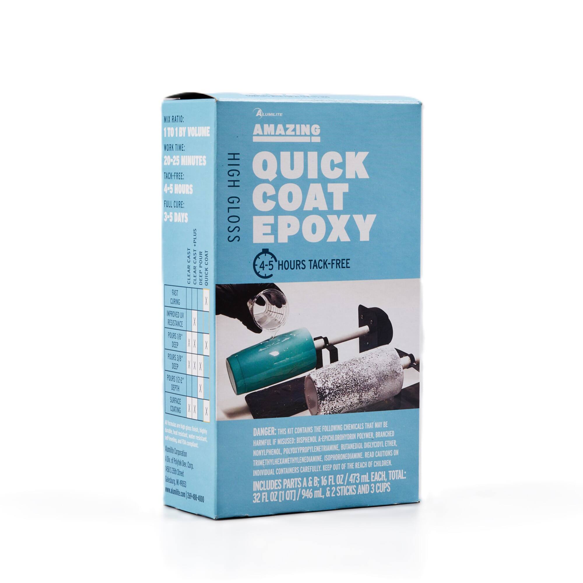 8 Pack: Alumilite™ 32oz. High Gloss Amazing Quick Coat Epoxy